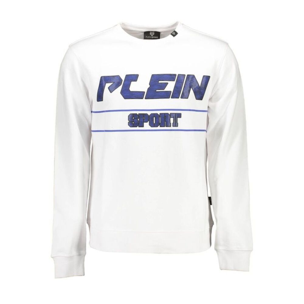 Plein Sport Bianco Cotton Men Men's Sweatshirt